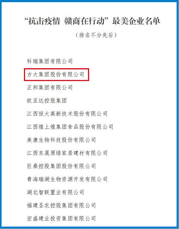 2020.08.12 QY球友会官网集团荣获“抗击疫情 赣商在行动”最美企业称号